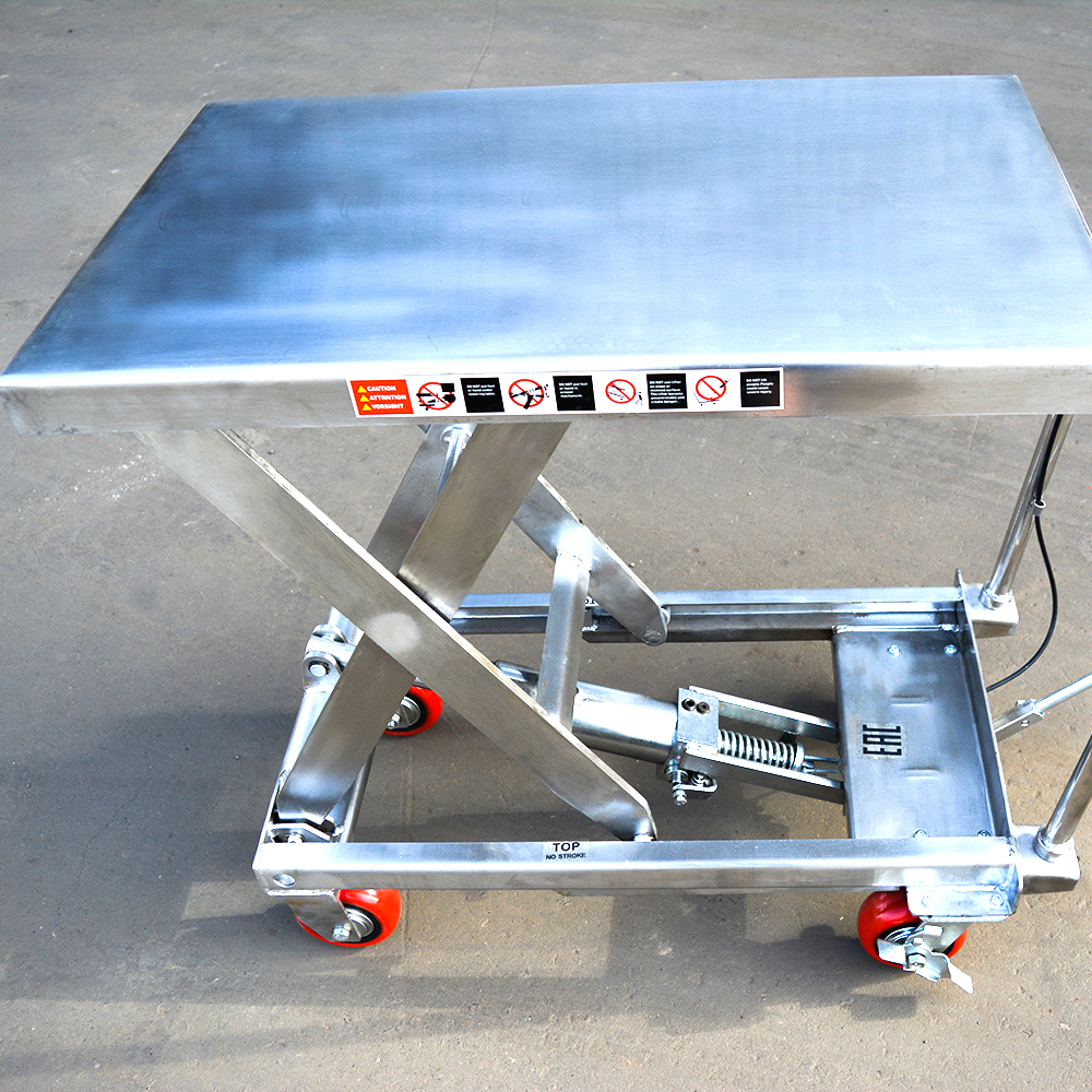 Фото Гидравлический Подъемный Стол Передвижной из нержавеющей стали OXLIFT OXF50-STEEL 900 мм 500 кг 2
