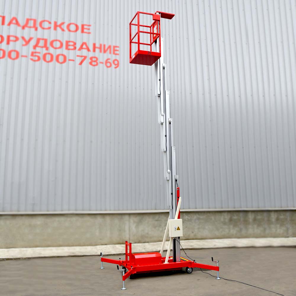 Фото Телескопический Одномачтовый Подъемник ZX-1-100 OXLIFT 10 м 125 кг 4